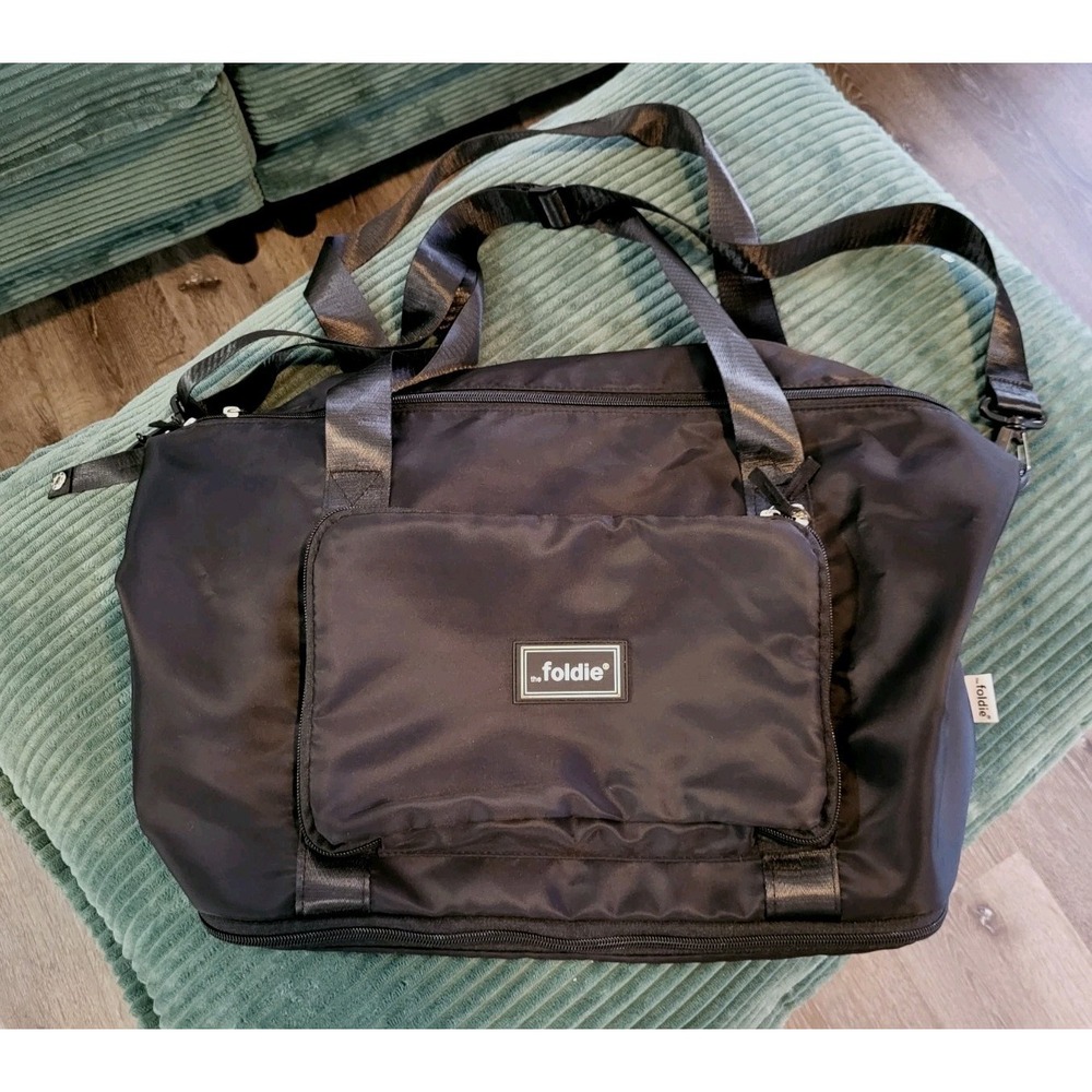 The Foldie Expandable Travel Tote Bag Black
